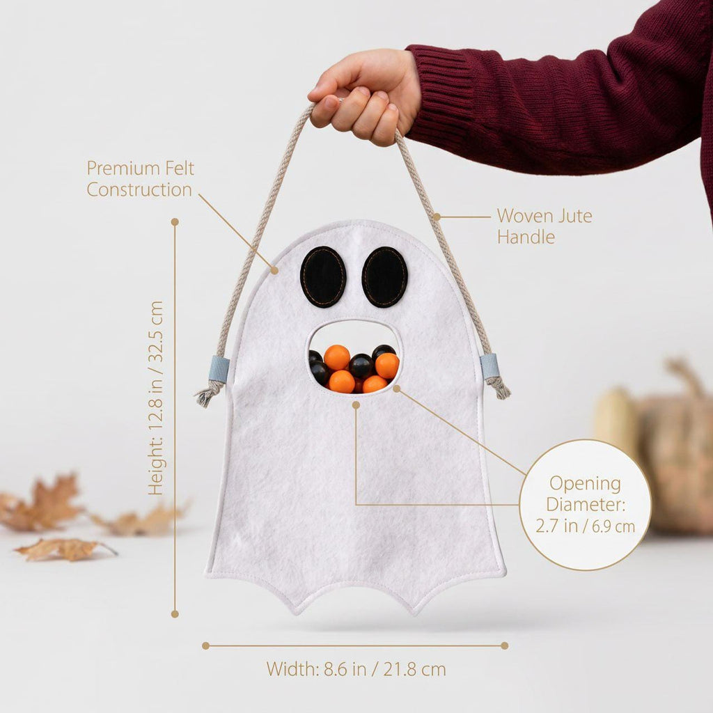 Personalized Halloween Treat Bag, Custom Ghost Candy Bag, Trick or Treat Bag, Halloween Candy Bag, Embroidered Trick or Treat Bucket