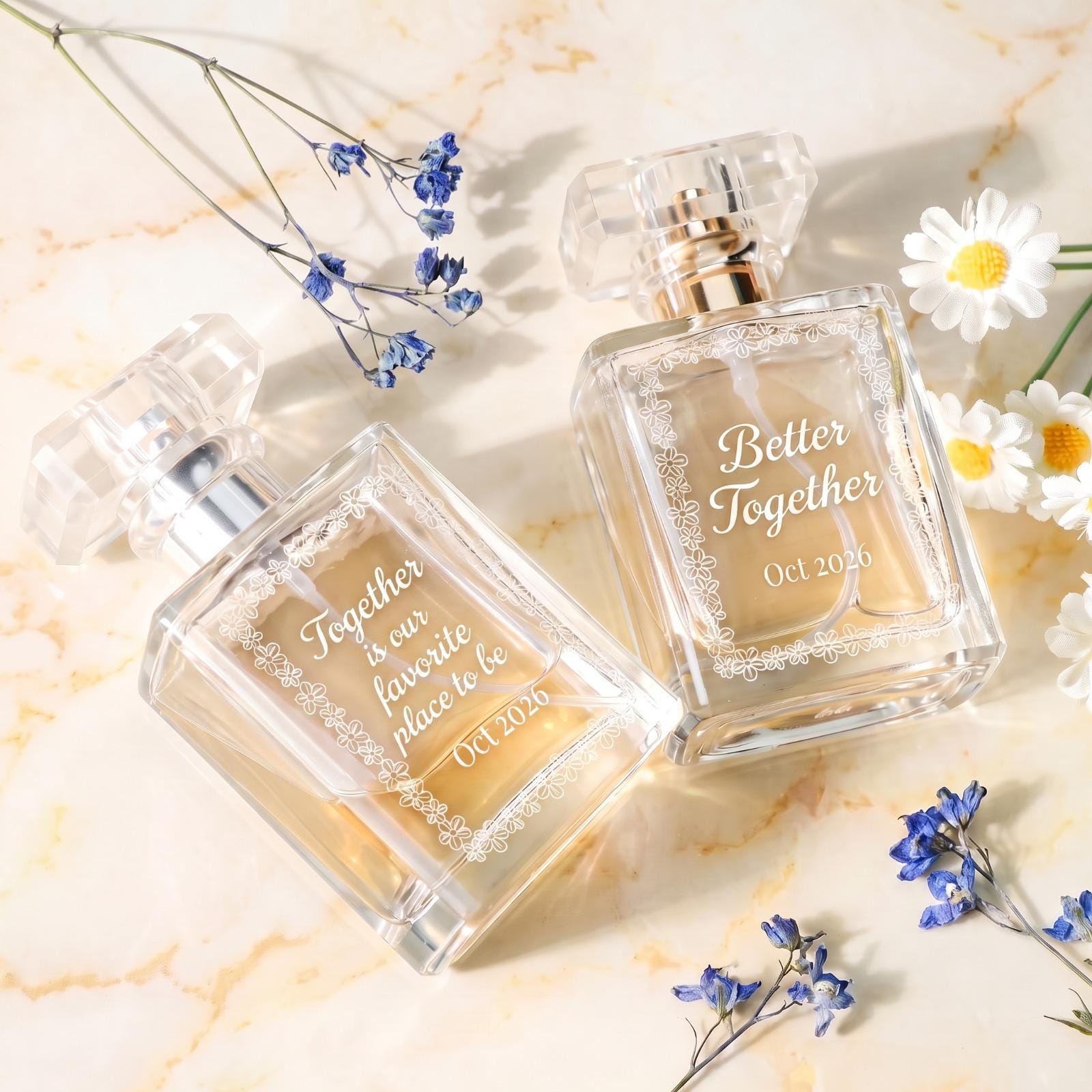 Personalized Perfume Bottle, Engraved Perfume Bottle, Mother of the Bride Gift, Wedding Keepsake, Bridesmaid Gift, Refillable Perfume
