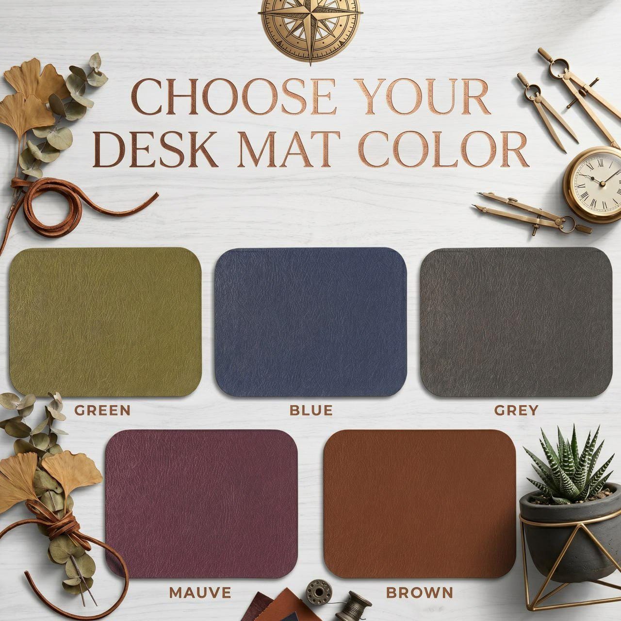 Personalized Dad Desk Mat, Custom Photo Leather Mouse Pad, Fathers Day Gift for Husband, Photo Sketch Desk Pad for Dad Office