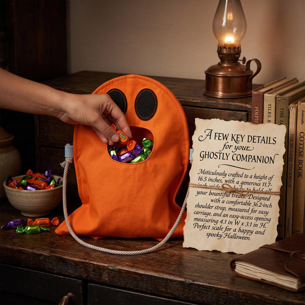 Personalized Halloween Treat Bag, Custom Ghost Candy Bag, Trick or Treat Bag, Halloween Candy Bag, Embroidered Trick or Treat Bucket