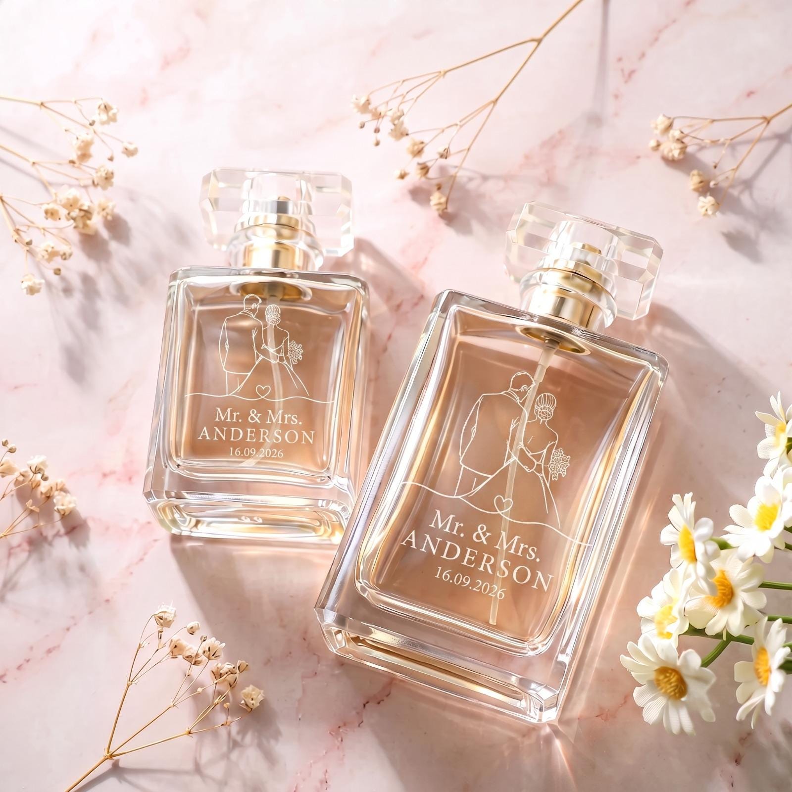 Personalized Perfume Bottle, Engraved Perfume Bottle, Mother of the Bride Gift, Wedding Keepsake, Bridesmaid Gift, Refillable Perfume