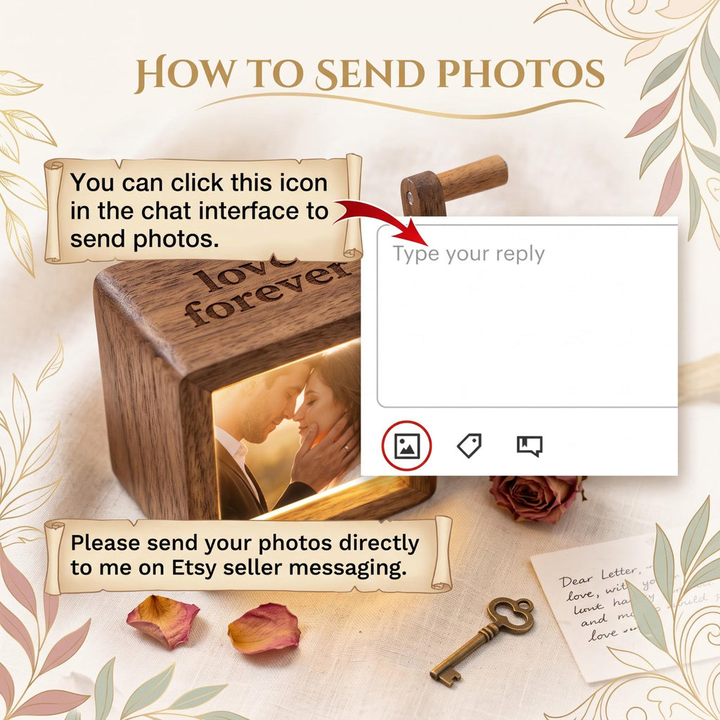 Personalized Photo Flipbook Box, Custom Flipbook Animation Box, Wooden Photo Box, Anniversary Gift, Wedding Gift, Birthday Gift, Photo Box