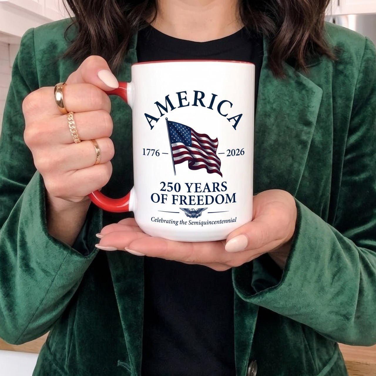 America 250th Anniversary Commemorative Mug, USA 4th of July Cup, Semiquincentennial Gift, Patriotic Mug, America 1776-2026