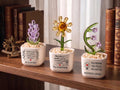 Teacher Appreciation Gift, Personalized Glass Flower Pot, End Of School Year Gift, Thank You Teacher Desk Decor, Custom Name Ornament