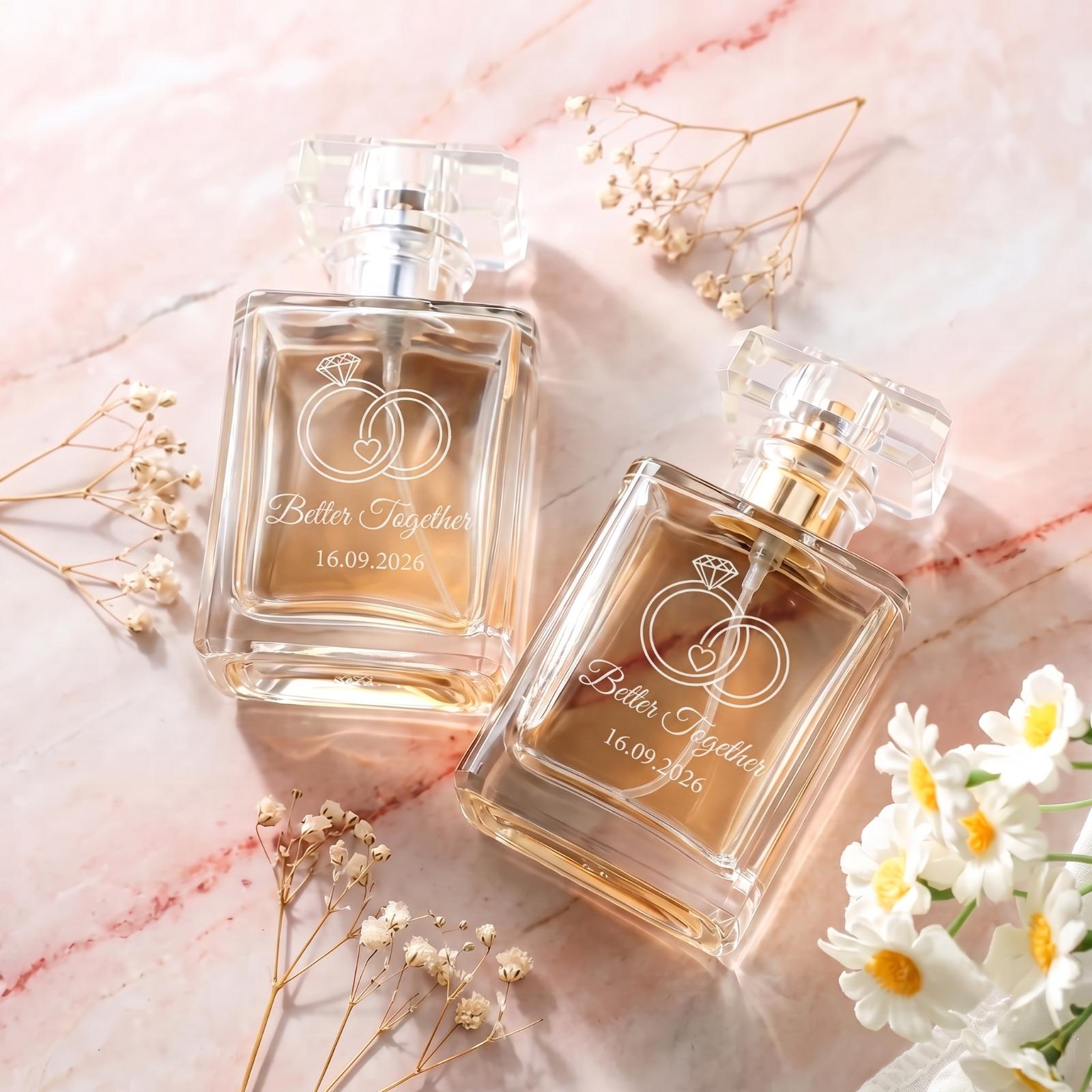 Personalized Perfume Bottle, Engraved Perfume Bottle, Mother of the Bride Gift, Wedding Keepsake, Bridesmaid Gift, Refillable Perfume