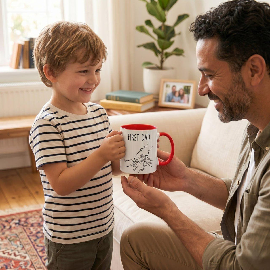 First Fathers Day Mug, Personalized Grandpa Mug, Fathers Day Gift From Kids, New Grandpa Coffee Cup, Dad To Grandpa Mug Gift