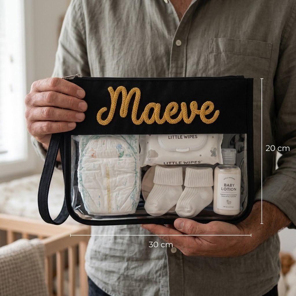 Personalized Baby Storage Bag, Custom Diaper Bag Organizer, Embroidered Baby Bag, Newborn Travel Bag, Nursery Organizer, Baby Shower Gift