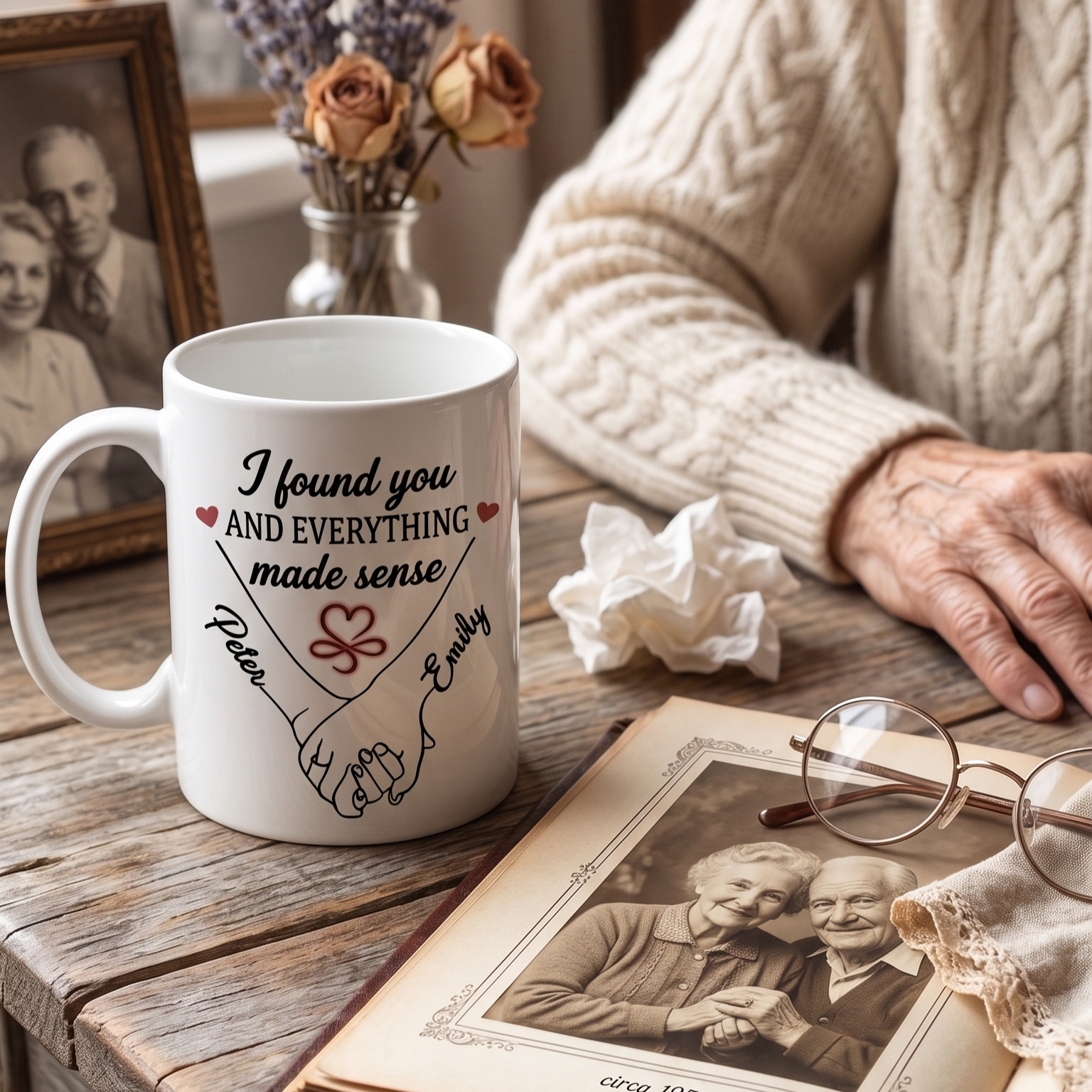 Custom Mug - Personalized Anniversary Wedding Gifts For Husband And Wife, Him And Her - The Day Our Story Began