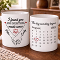 Custom Mug - Personalized Anniversary Wedding Gifts For Husband And Wife, Him And Her - The Day Our Story Began