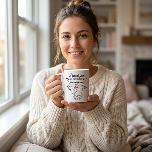 Custom Mug - Personalized Anniversary Wedding Gifts For Husband And Wife, Him And Her - The Day Our Story Began