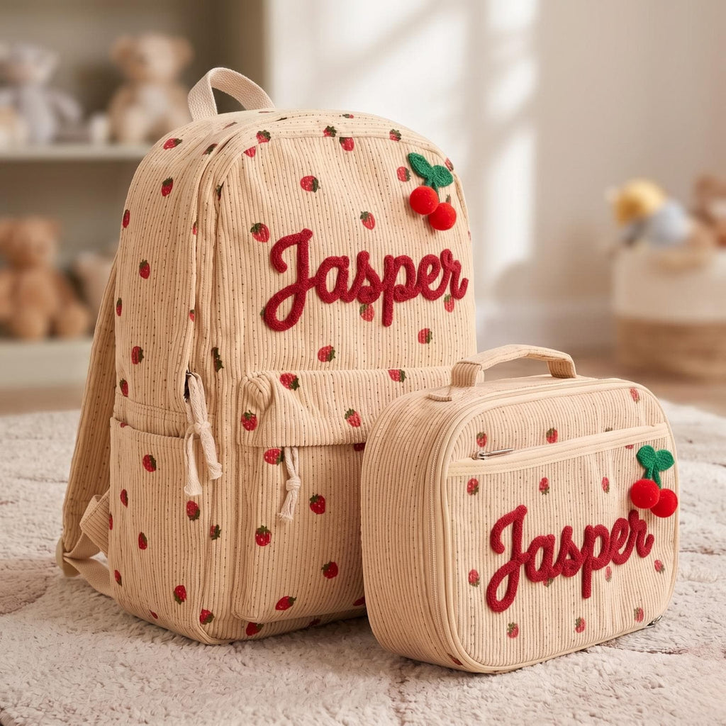 Personalized Kids Backpack & Lunch Bag Set, Custom Name School Backpack, Toddler Preschool Bookbag, Kindergarten Gift