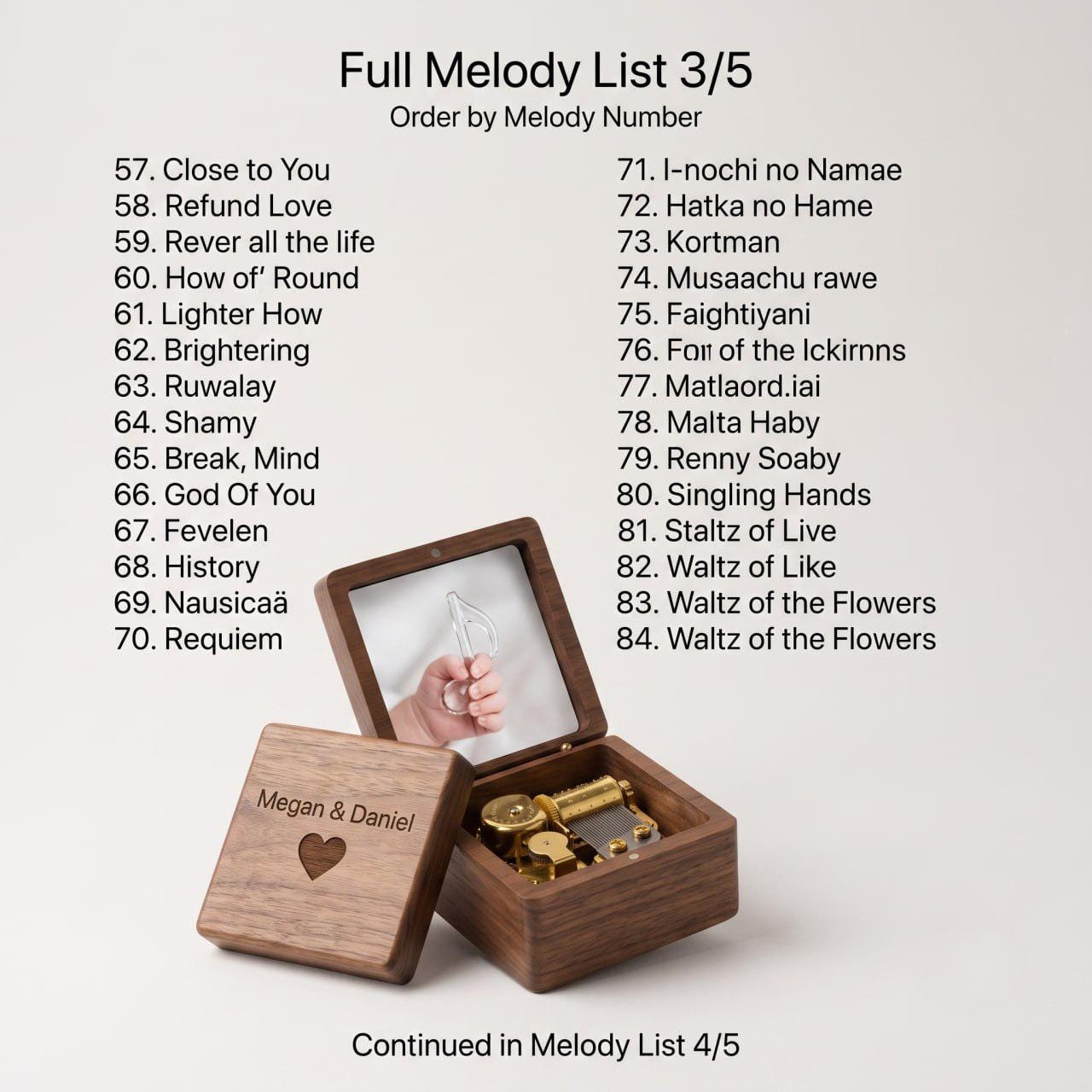 Personalized Music Box, Gift for Husband, Custom Photo Music Box, Engraved Wooden Music Box, Anniversary Gift for Him, Wedding Song Gift
