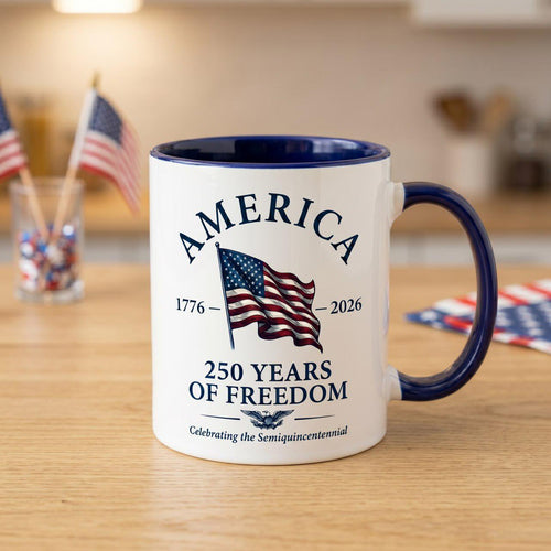 America 250th Anniversary Commemorative Mug, USA 4th of July Cup, Semiquincentennial Gift, Patriotic Mug, America 1776-2026