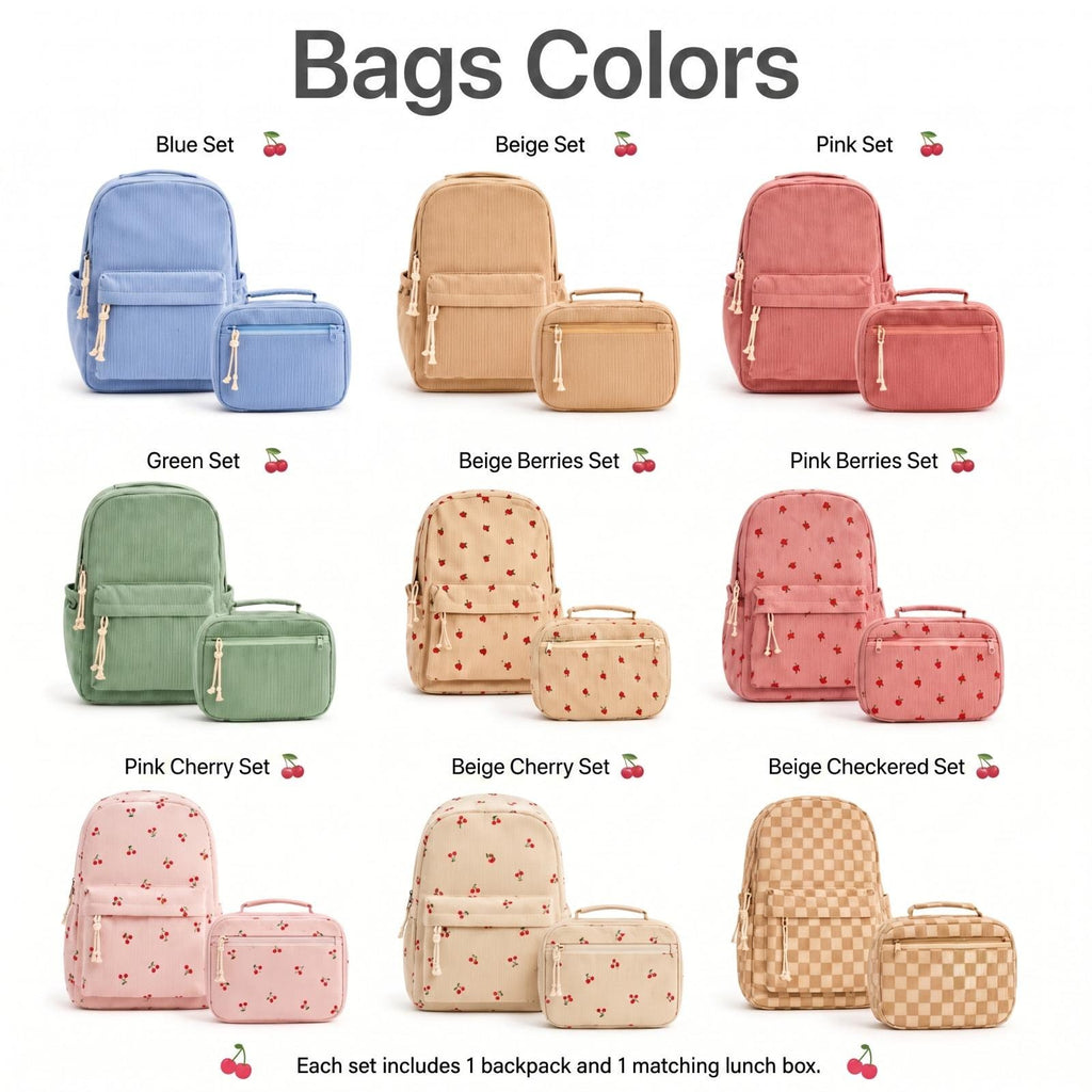Personalized Kids Backpack & Lunch Bag Set, Custom Name School Backpack, Toddler Preschool Bookbag, Kindergarten Gift