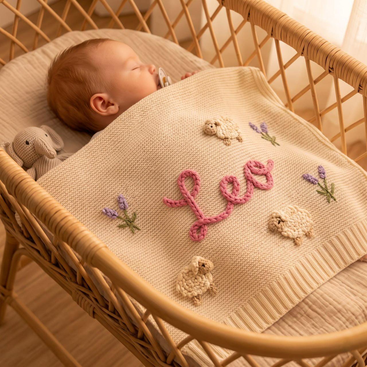 Personalized Baby Blanket, Embroidered Baby Blanket, Custom Baby Blanket, Baby Shower Gift, Newborn Gift, Name Blanket, Baby Gift