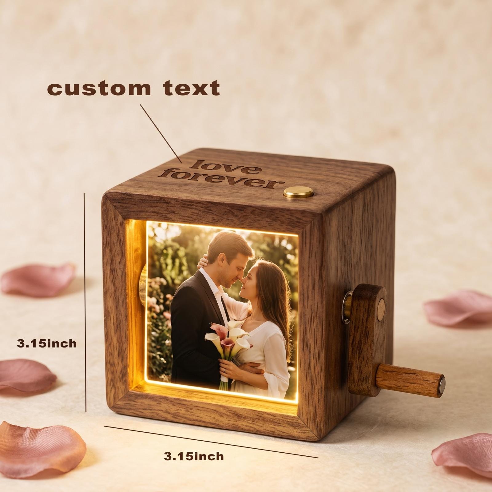 Personalized Photo Flipbook Box, Custom Flipbook Animation Box, Wooden Photo Box, Anniversary Gift, Wedding Gift, Birthday Gift, Photo Box